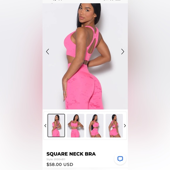 *NEW* SQUARE NECK BRA 
Pink Marble Square Neck Bra Size XL (runs small) - Picture 2 of 9